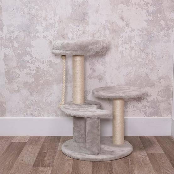 Arbre à Chat Hauteur 62 cm 3 Plateformes perchées Griffoir Sisal Corde de Jeu Tour à griffer Perchoir - Image 4