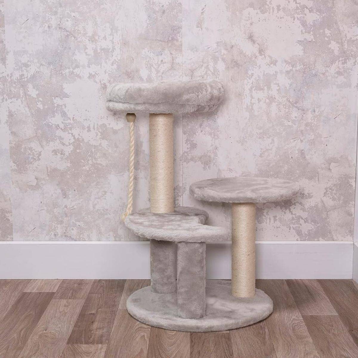 Arbre à Chat Hauteur 62 cm 3 Plateformes perchées Griffoir Sisal Corde de Jeu Tour à griffer Perchoir - Image 4