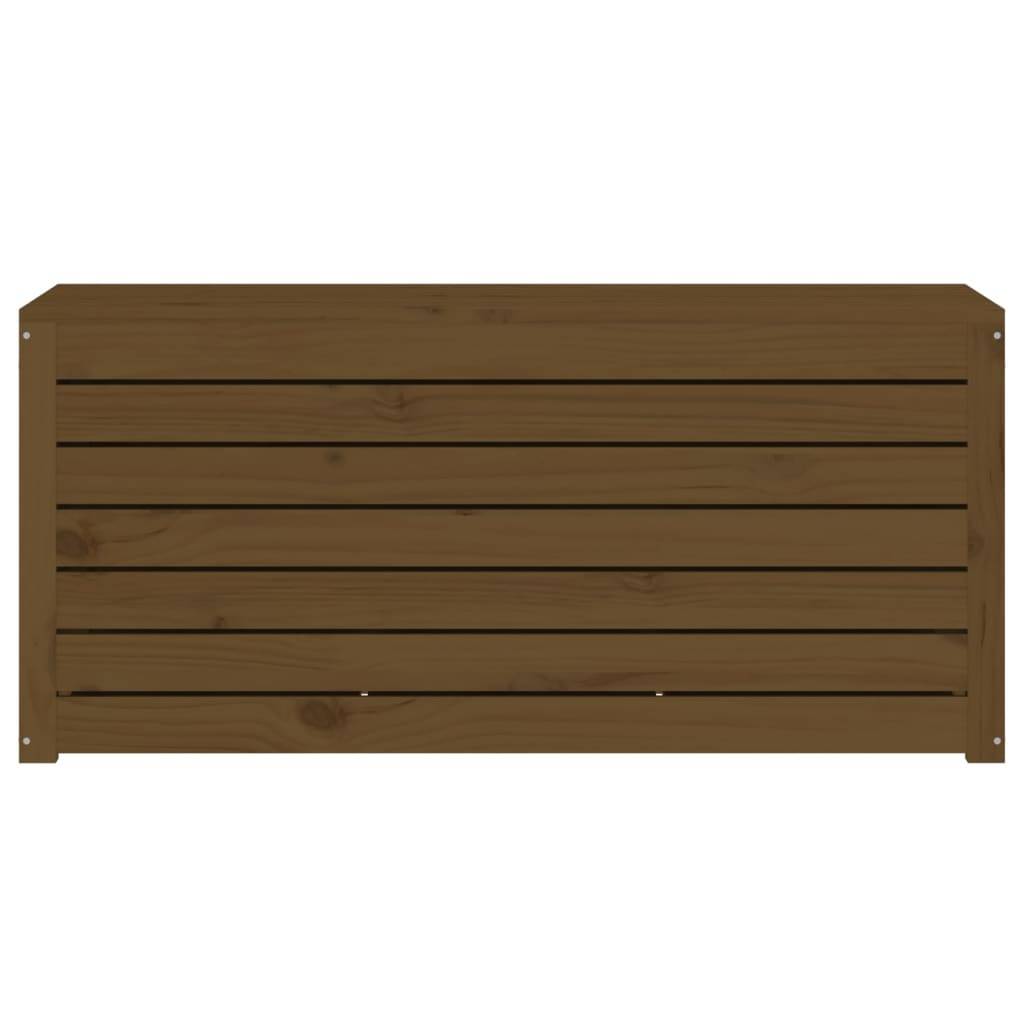 Helloshop26 - Boîte coffre de jardin 101 x 50,5 x 46,5 cm bois massif de pin marron miel - Imagen 3