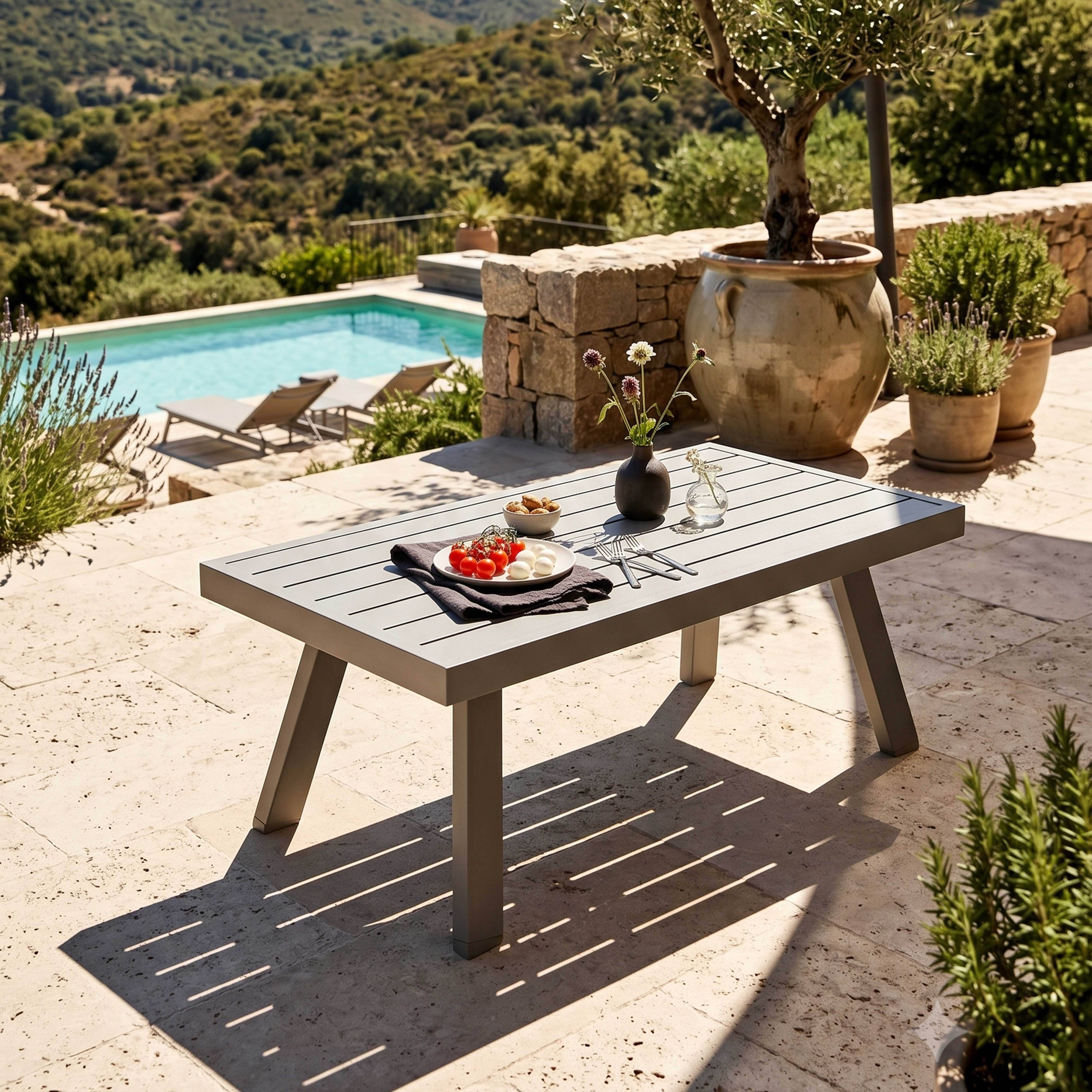 Oviala - Table basse en aluminium Saint Tropez - Oviala - Imagen 3