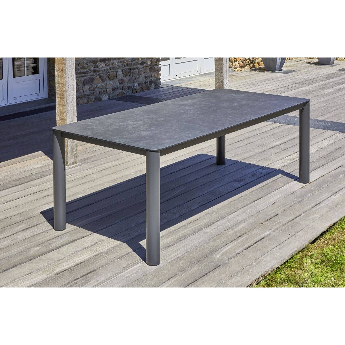 Paris Garden - Table de Jardin en Céramique "Camargue" 220cm Gris Anthracite - Image 5