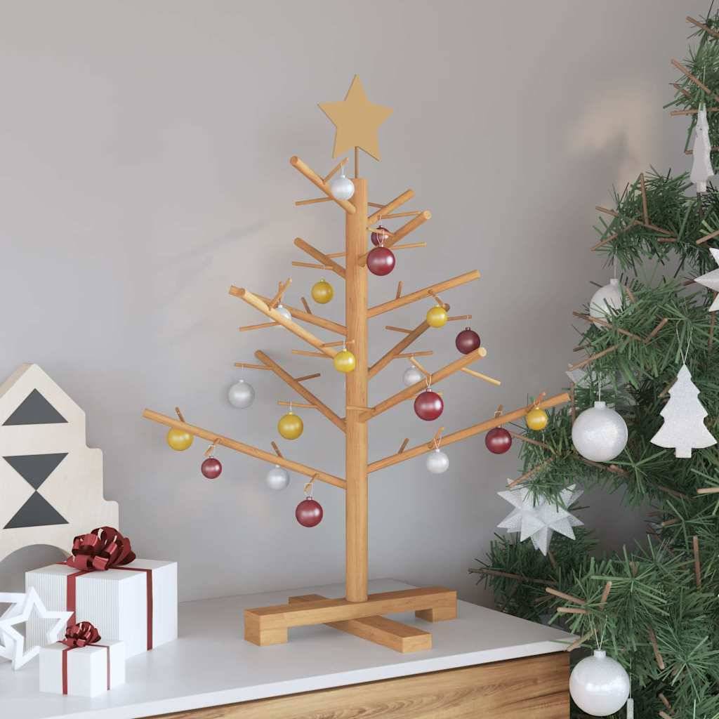ComfortXL - Sapin de Noël en bois de pin Décoration de fête pour salon et terrasse Marron 75 cm – ComfortXL Outdoor Living - Image 4
