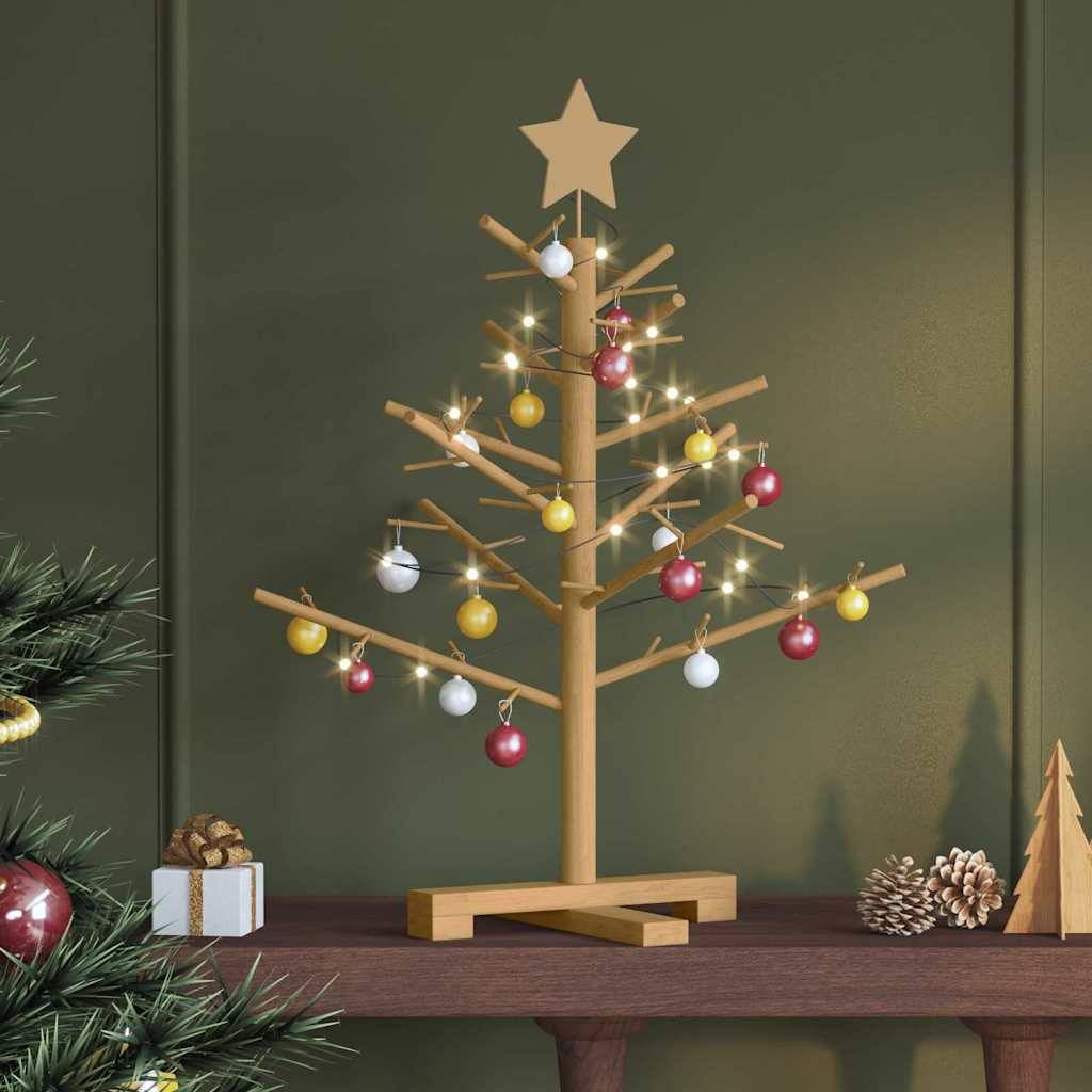 ComfortXL - Sapin de Noël en bois de pin Décoration de fête pour salon et terrasse Marron 75 cm – ComfortXL Outdoor Living - Image 1