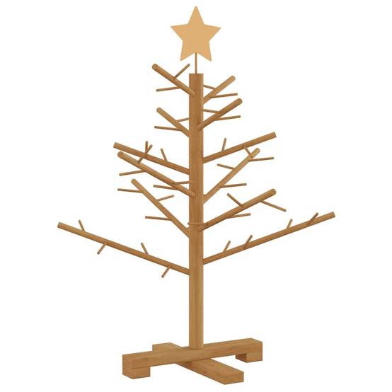 ComfortXL - Sapin de Noël en bois de pin Décoration de fête pour salon et terrasse Marron 75 cm – ComfortXL Outdoor Living - Image 2