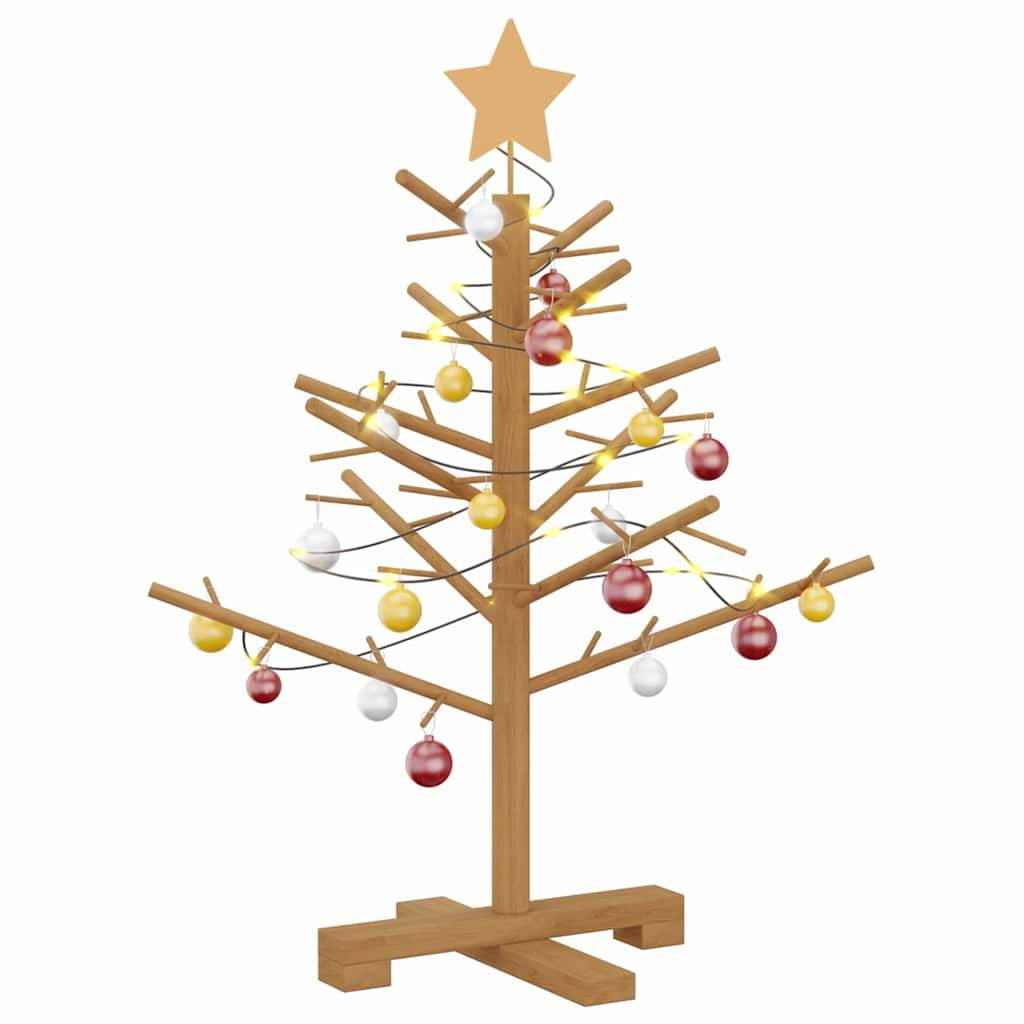 ComfortXL - Sapin de Noël en bois de pin Décoration de fête pour salon et terrasse Marron 75 cm – ComfortXL Outdoor Living - Image 3