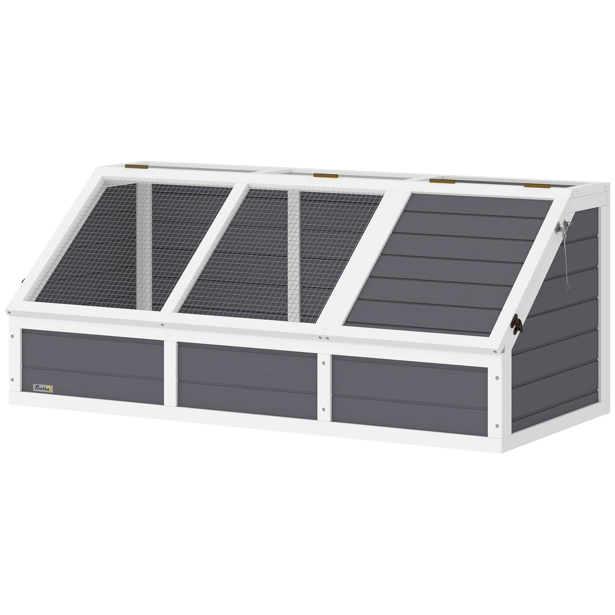 Enclos pour tortue bois gris 120 x 55 x 50 cm - PANGIVO - Image 2