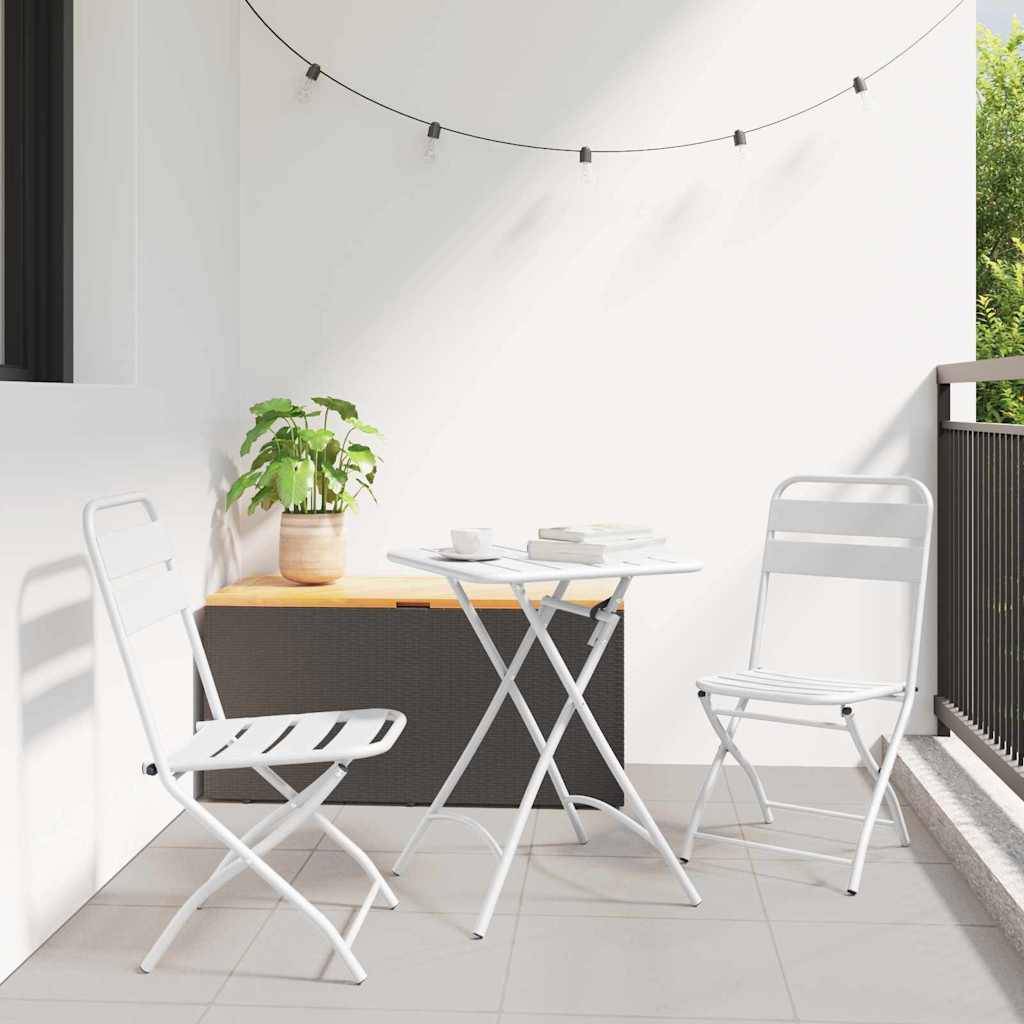 Prolenta Premium - Chaises de jardin acier blanc  42 x 52 x 82 cm  - Prolenta premium p351.7 - Image 1