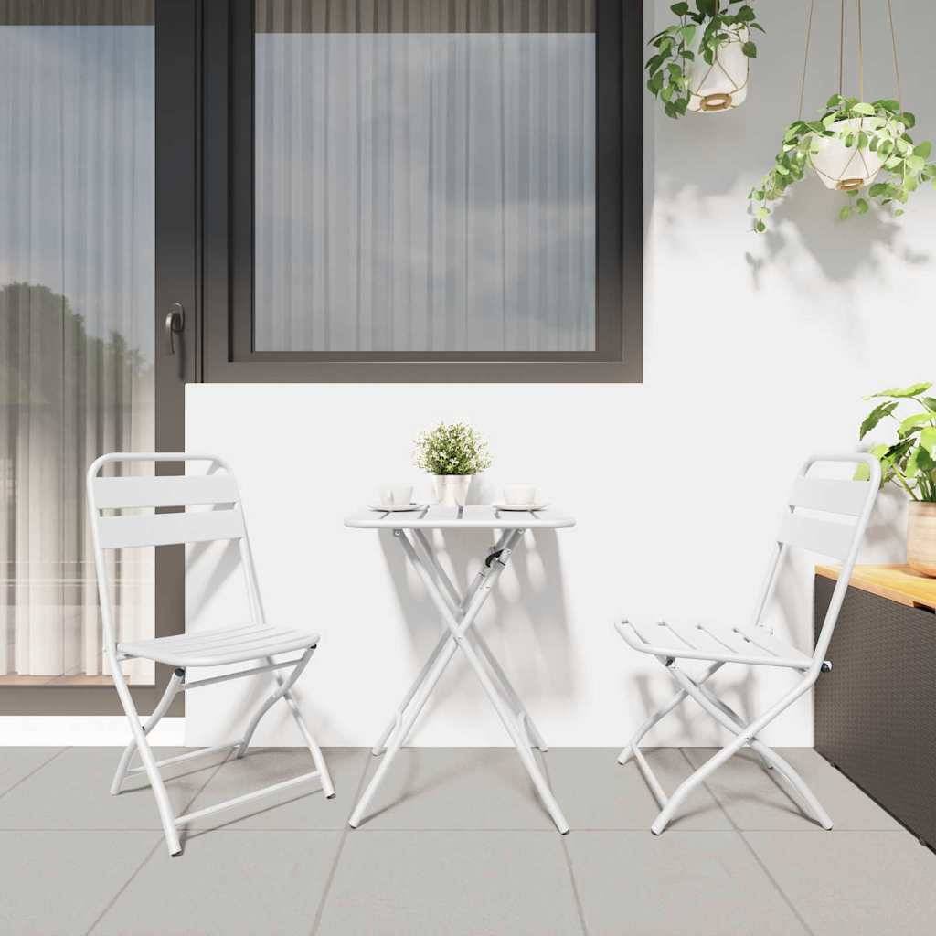 Prolenta Premium - Chaises de jardin acier blanc  42 x 52 x 82 cm  - Prolenta premium p351.7 - Image 3