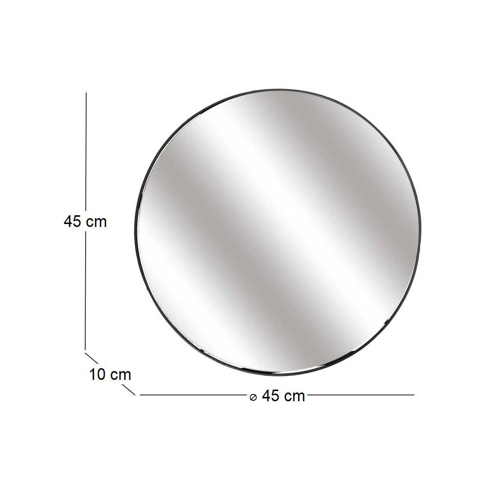 The Home Deco Factory - Miroir rond avec étagère en fer 45 cm The Home Deco Factory - Imagen 4