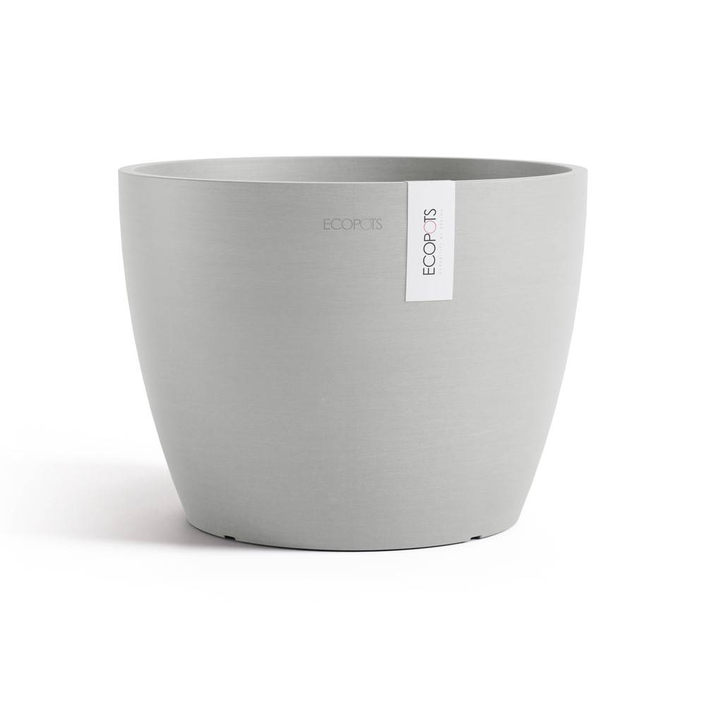 Ecopots - Pot Rond Stockholm 31 Blanc Gris - Ø 31 x H. 23,3 cm - 12,9 L ECOPOTS - Imagen 2