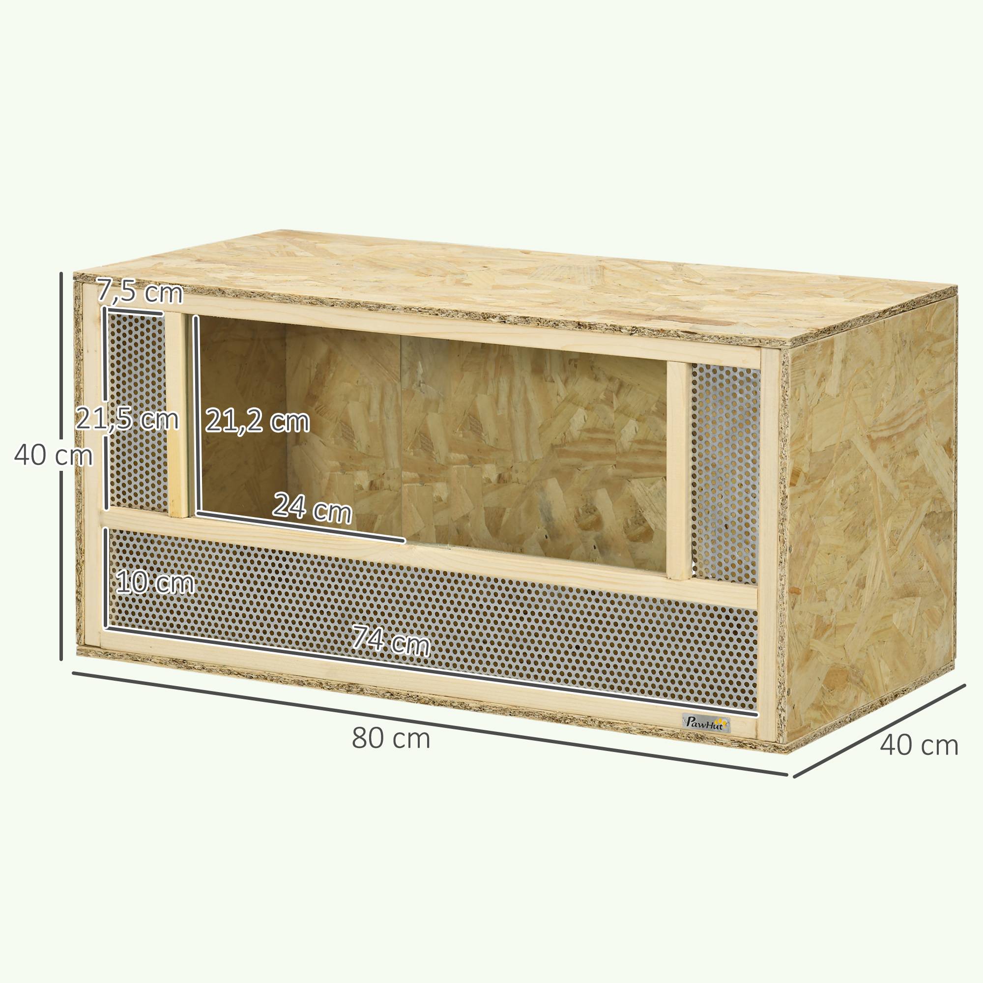 Terrarium bois OSB naturel 80 x 40 x 40 cm - PANGIVO - Image 5