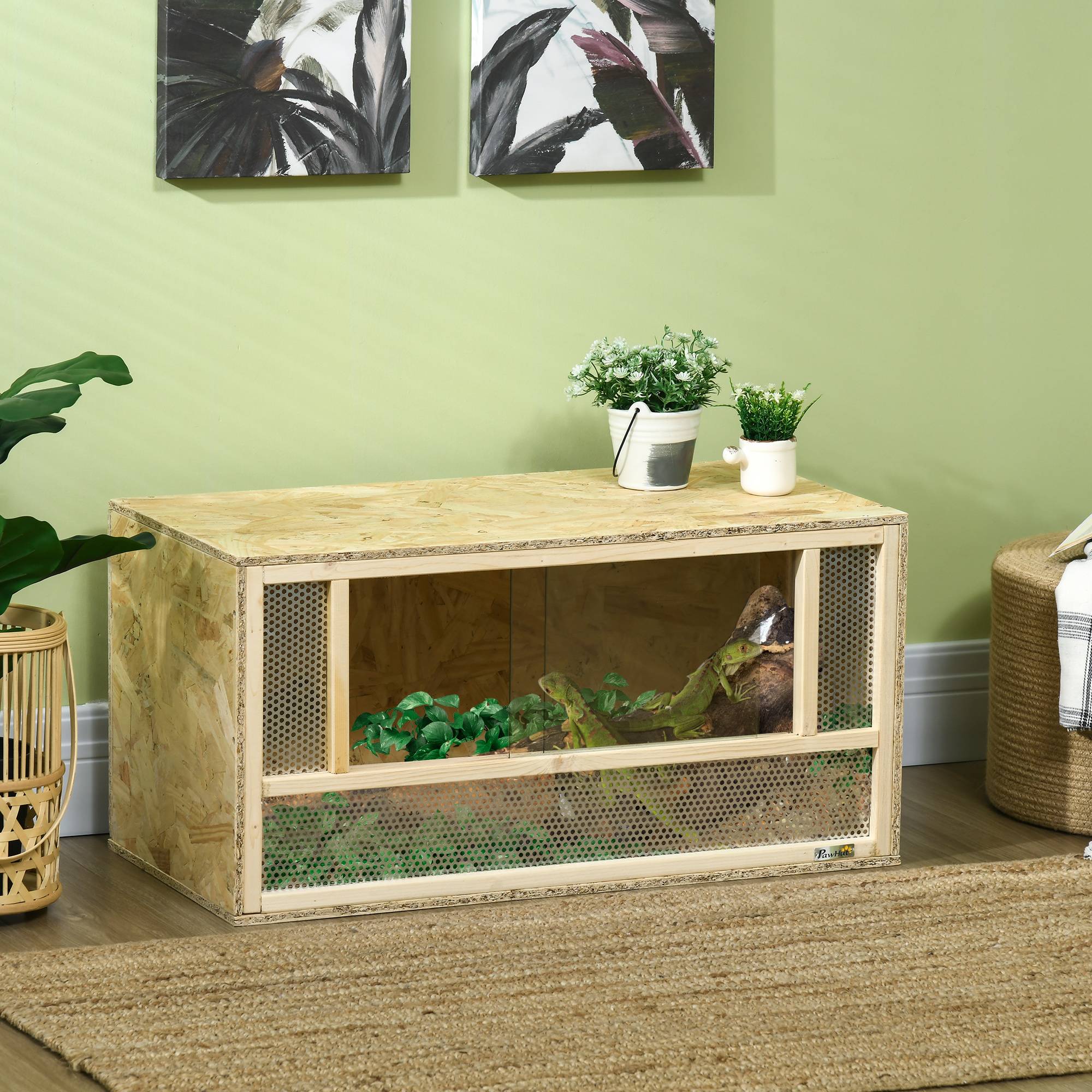 Terrarium bois OSB naturel 80 x 40 x 40 cm - PANGIVO - Image 3