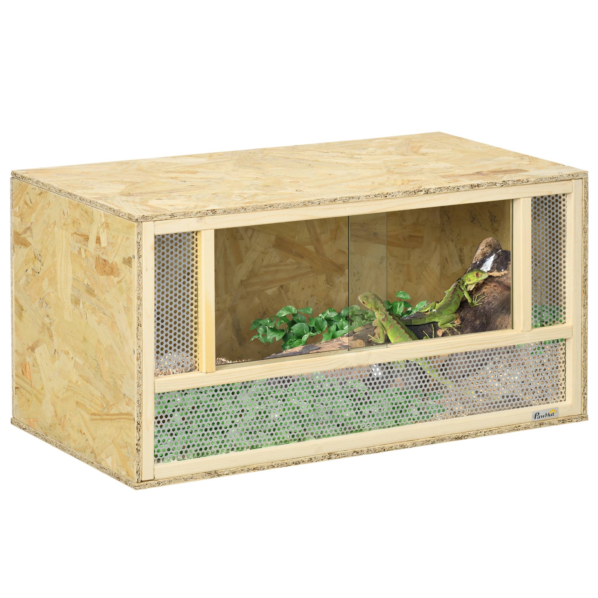 Terrarium bois OSB naturel 80 x 40 x 40 cm - PANGIVO - Image 1