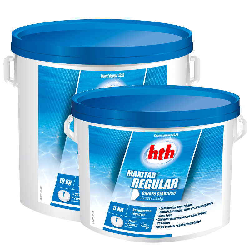 Hth - Chlore lent stabilisé hth® MAXITAB Regular - Galets 200g - 5 kg - Imagen 4