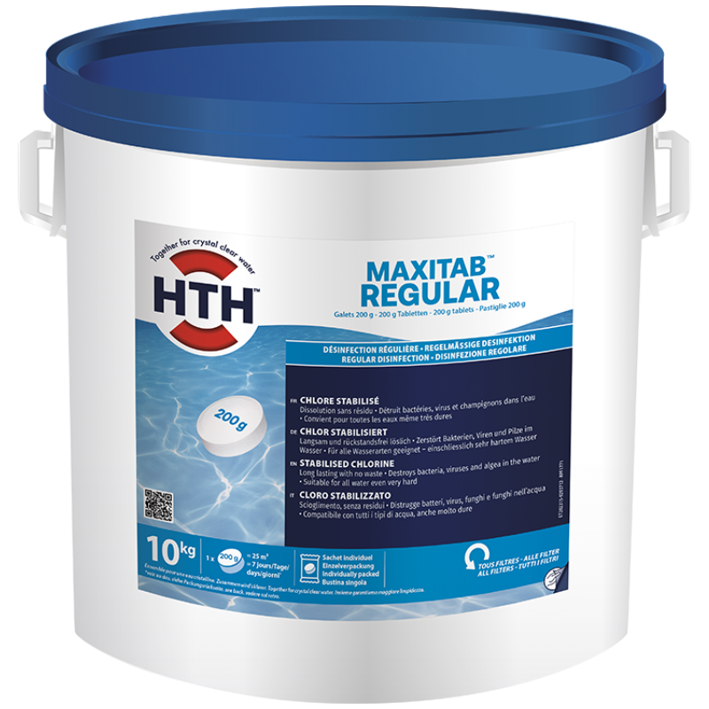 Hth - Chlore lent stabilisé hth® MAXITAB Regular - Galets 200g - 5 kg - Imagen 3