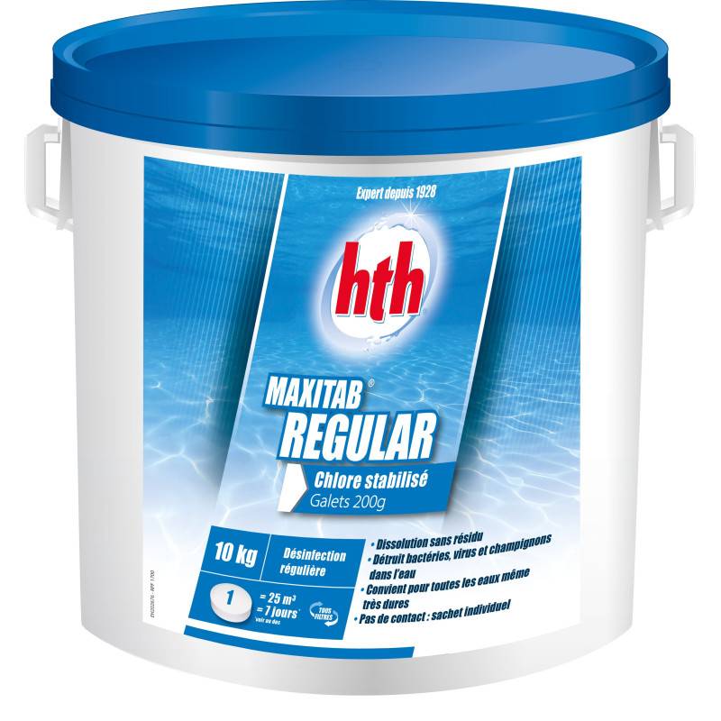 Hth - Chlore lent stabilisé hth® MAXITAB Regular - Galets 200g - 5 kg - Imagen 5