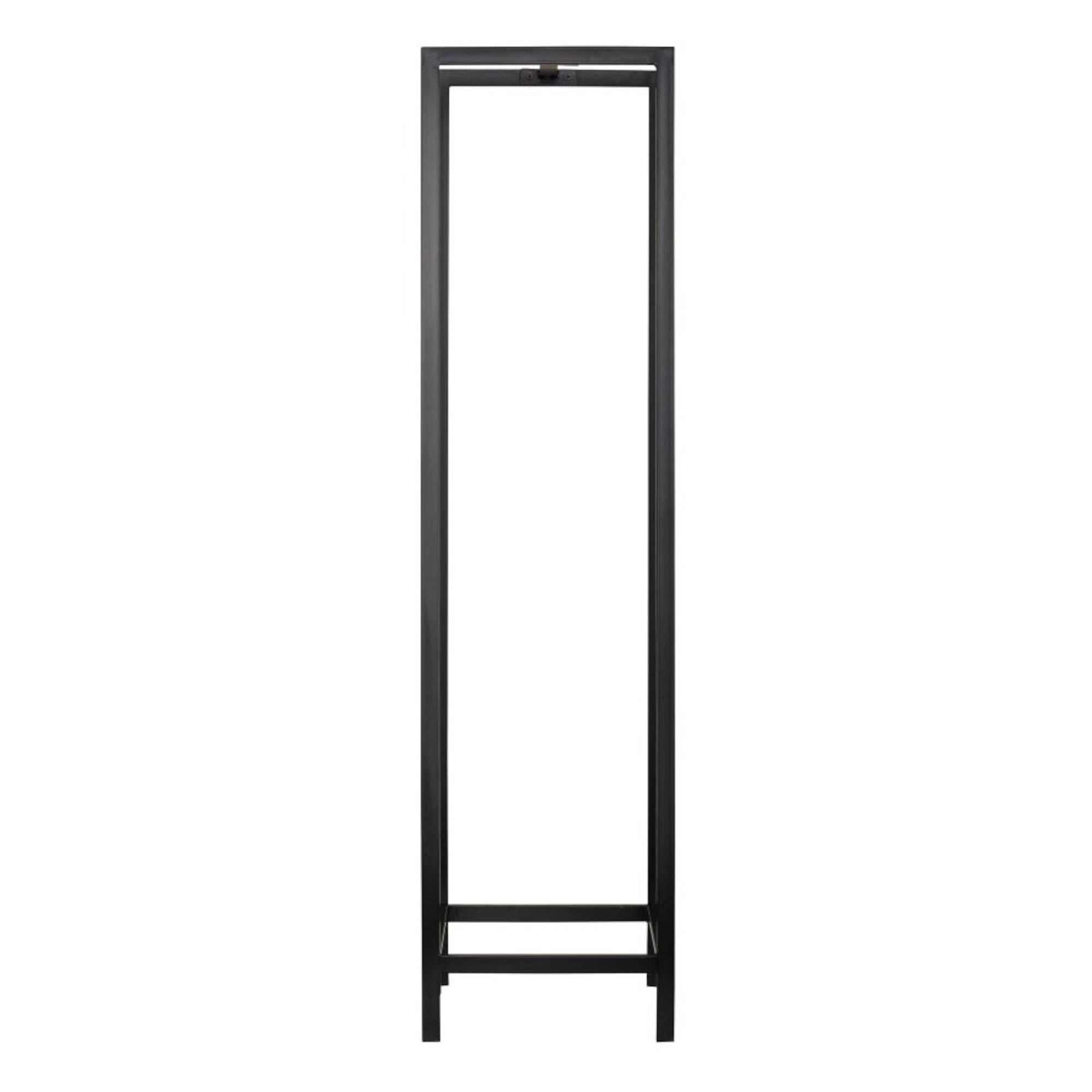 Helloshop26 - Range-bûches pour usage intérieur extérieur porte-bûches design support rangement bois de chauffage pour intérieur / extérieur 140 x 35 x 35 cm noir - Imagen 4