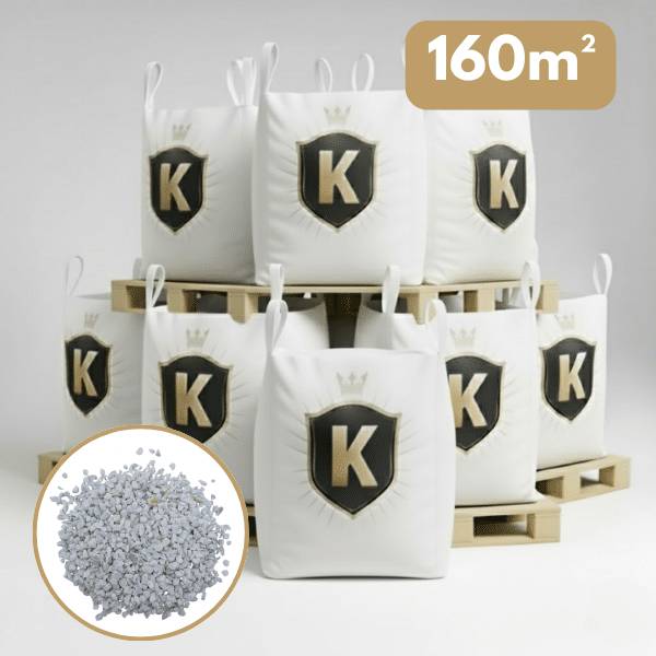 Gravier marbre blanc cristal 8/12 mm – Pack 8 Big Bag +/- 1,5T – 160 m² - Image 1