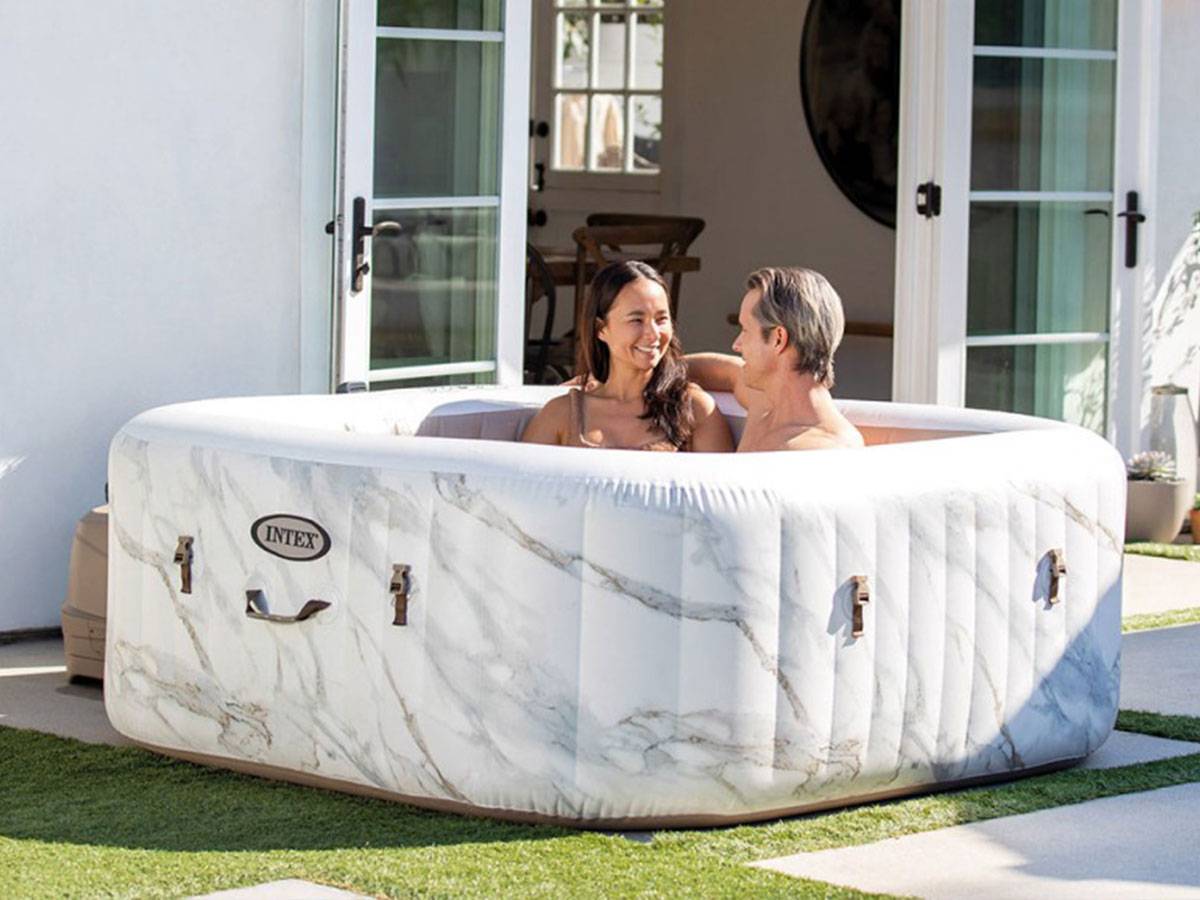 Spa gonflable PureSpa Calacatta carré Bulles 4 places - Intex - Image 2