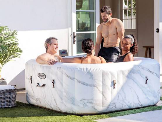 Spa gonflable PureSpa Calacatta carré Bulles 4 places - Intex - Image 3