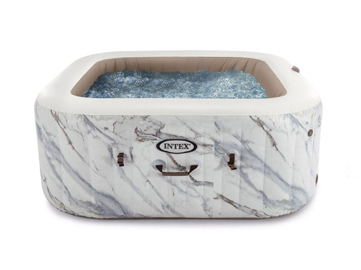 Spa gonflable PureSpa Calacatta carré Bulles 4 places - Intex - Image 1