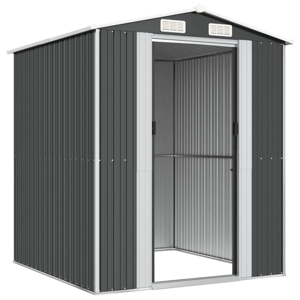 PANGIVO - Abri de jardin avec porte coulissante - Acier galvanisé - Anthracite - 192x191x223 cm - Surface au sol 3,67m² - PANGIVO - Image 4