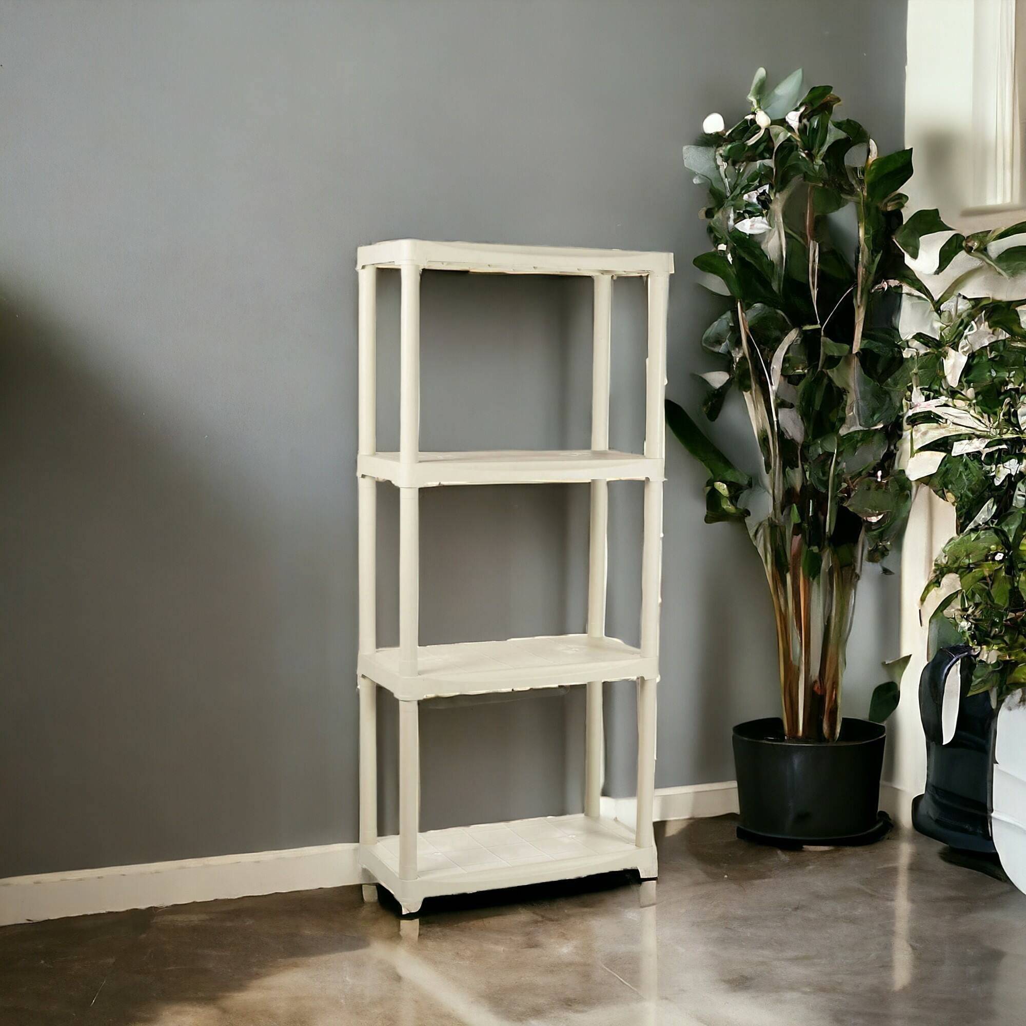 Dmora - Armoire d'extérieur Darbitri, Etagère d'extérieur, Armoire de balcon polyvalente, Armoire d'extérieur, 100% Made in Italy, 60x30h133 cm, Blanc - Dmora - Imagen 2