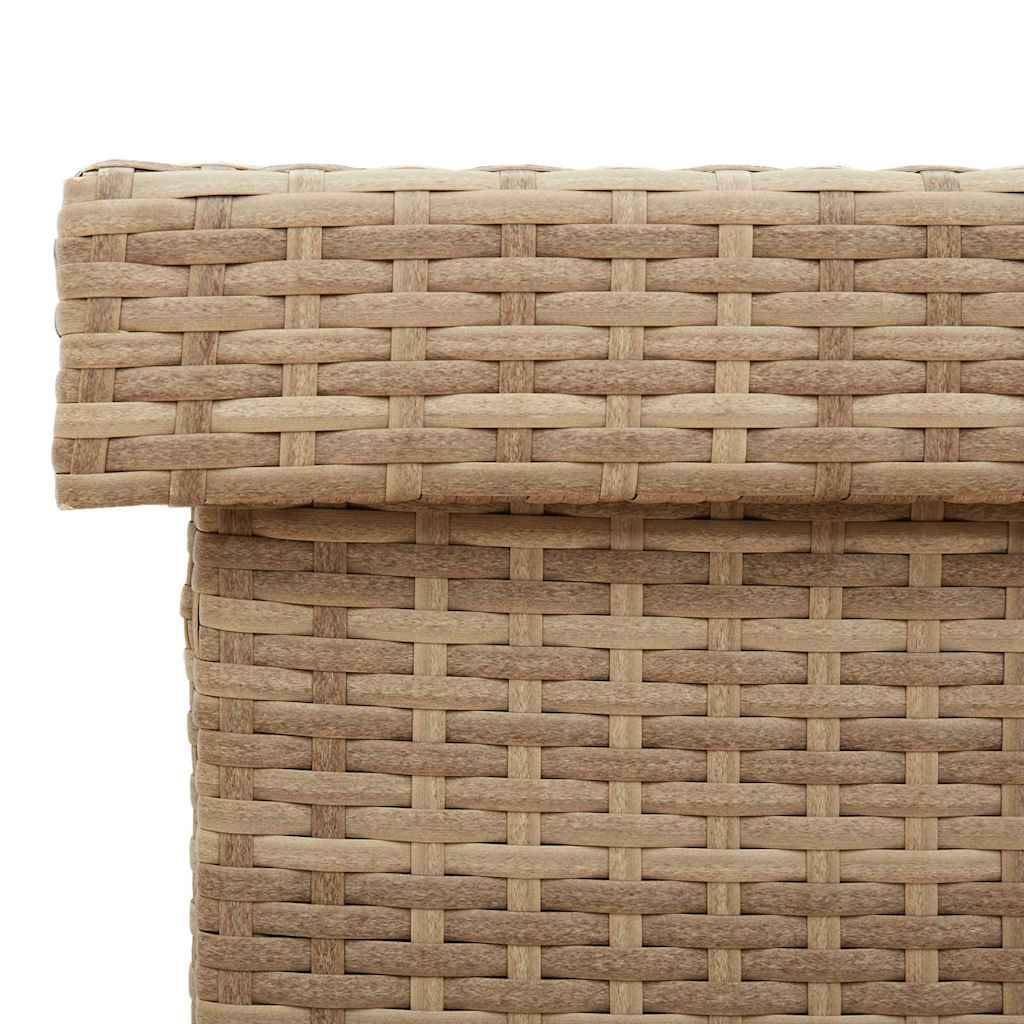 Coffre de Jardin Mobile Résine Tressée Imperméable avec Sac Intérieur pour Coussins Beige 110x55x73 cm – ComfortXL Outdoor Living - Image 10