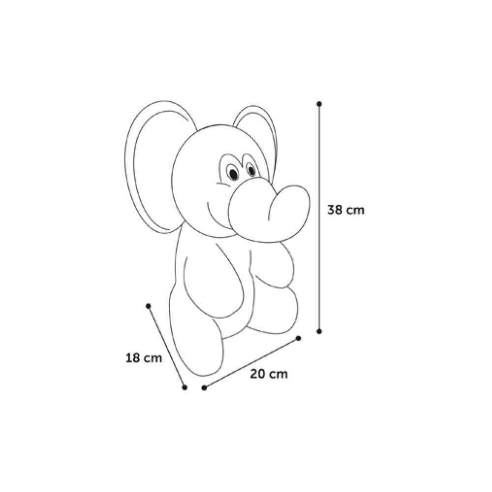 Flamingo - Peluche Henny Éléphant gris hauteur 38 cm jouet pour chien - Imagen 6