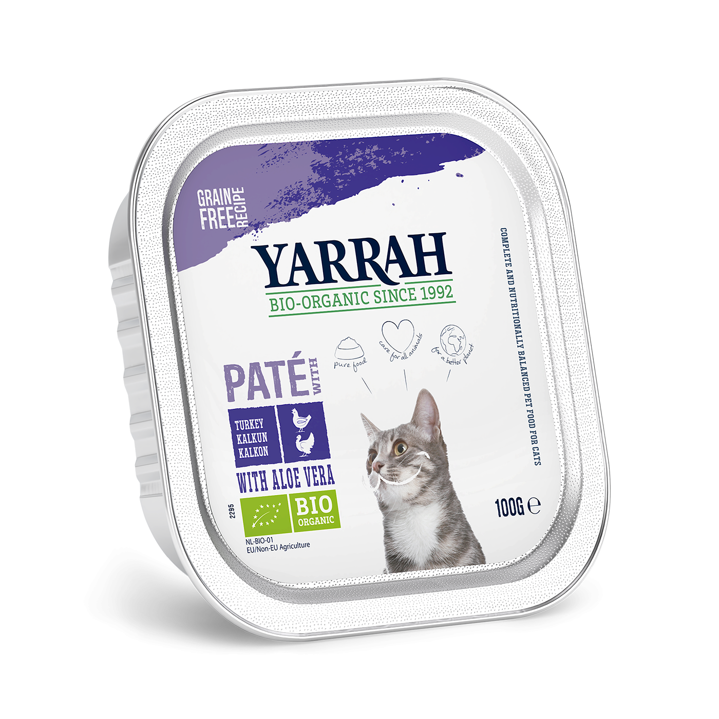Yarrah - Pâtées Bio Sans Céréales Poulet & Dinde pour Chat - Imagen 1