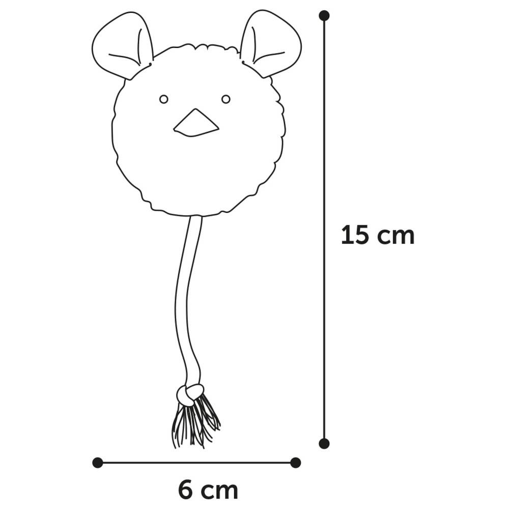 1 souris ronde SUAVA 15 cm  jouet pour chat  couleur aléatoire - Imagen 5