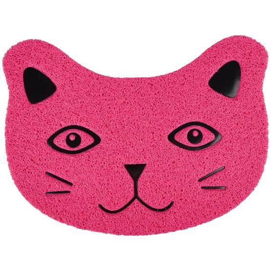 Tapis Pancho fuchsia 30x40cm pour bac à litière pour chat - Image 1
