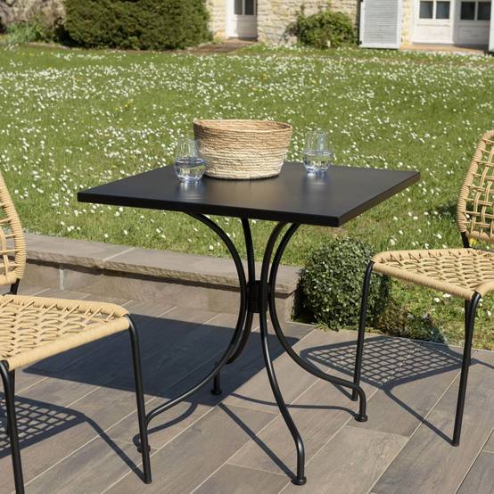 VIANNEY - Table de jardin carrée 2 personnes 70x70cm - Image 5