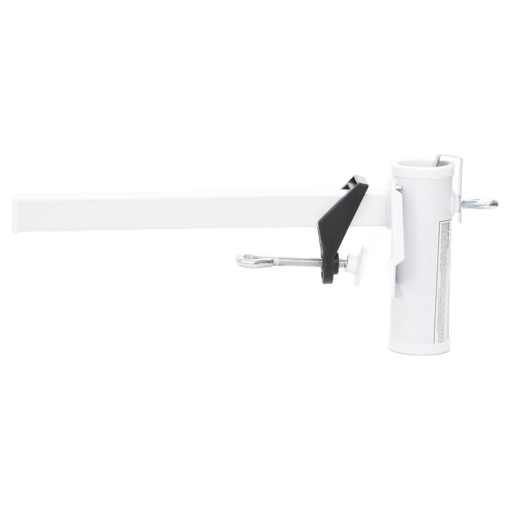 Vidaxl - Pince à parasol pour balcon blanc 38 mm acier vidaXL 4003385