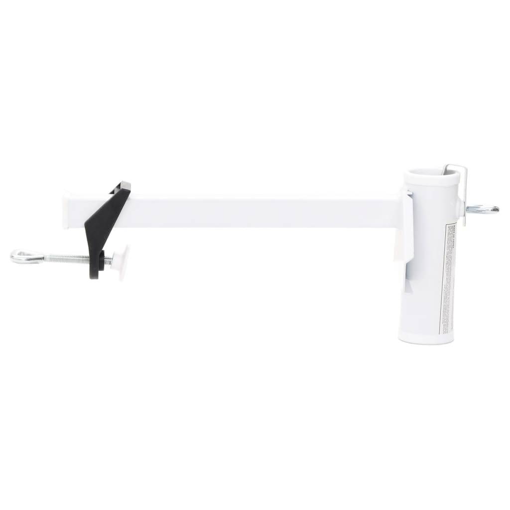 Vidaxl - Pince à parasol pour balcon blanc 38 mm acier vidaXL 4003385 - Image 3