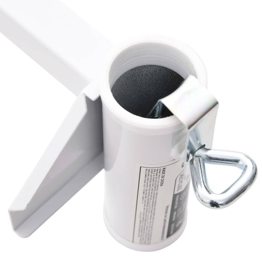 Vidaxl - Pince à parasol pour balcon blanc 38 mm acier vidaXL 4003385 - Image 4
