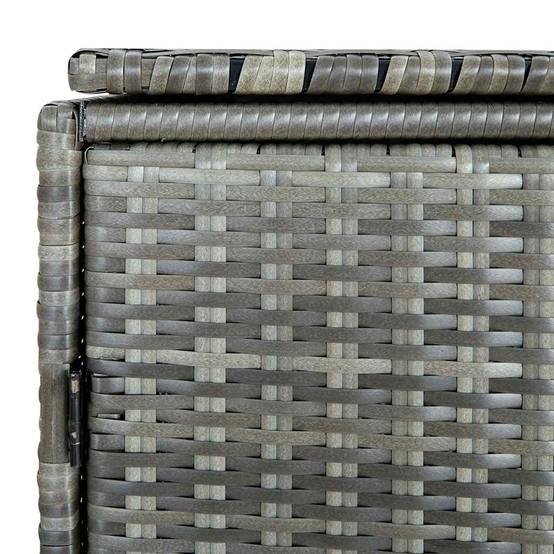 Abri de poubelle double résine tressée anthracite 148 x 77 x 111 cm - PANGIVO - Image 8