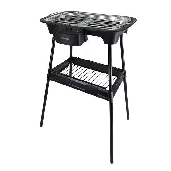 Barbecue électrique sur pieds ou sur Table - Triomph ETF1526 - 2000W - intérieur et extérieur - Image 2