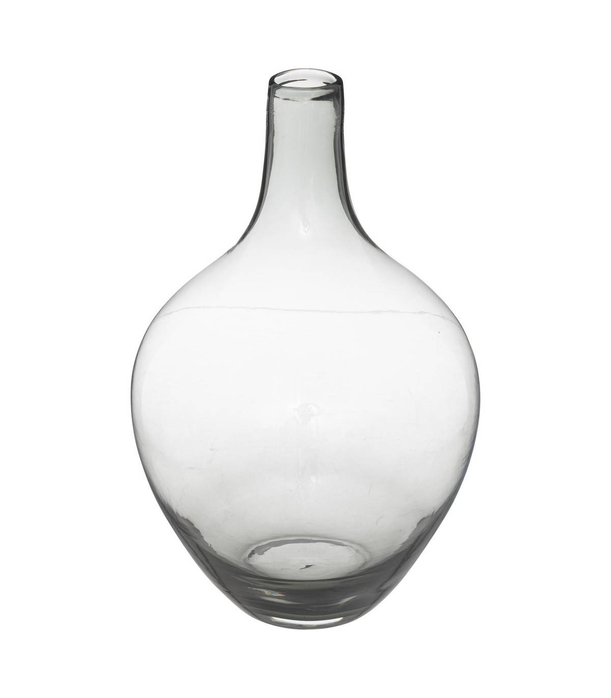 Vase col haut en Verre Gris H 38 cm - Imagen 1