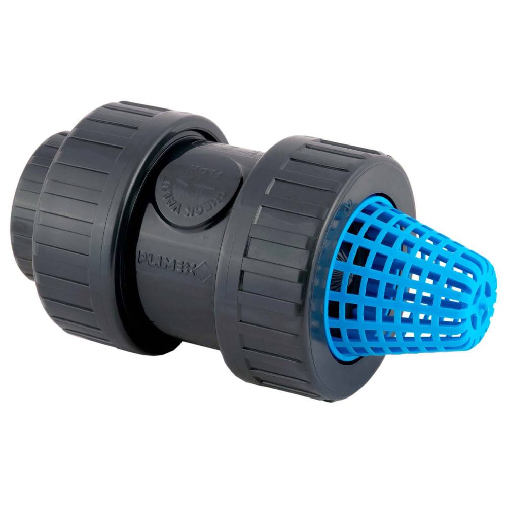ø 32 - 1 pouce, crépine avec clapet anti-retour en PVC - Image 1
