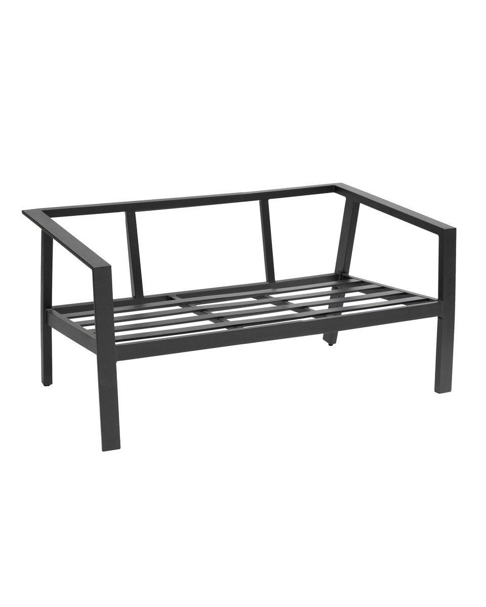 Hesperide - Canapé de jardin "Pavane" graphite en aluminium traité époxy Hespéride - Imagen 2