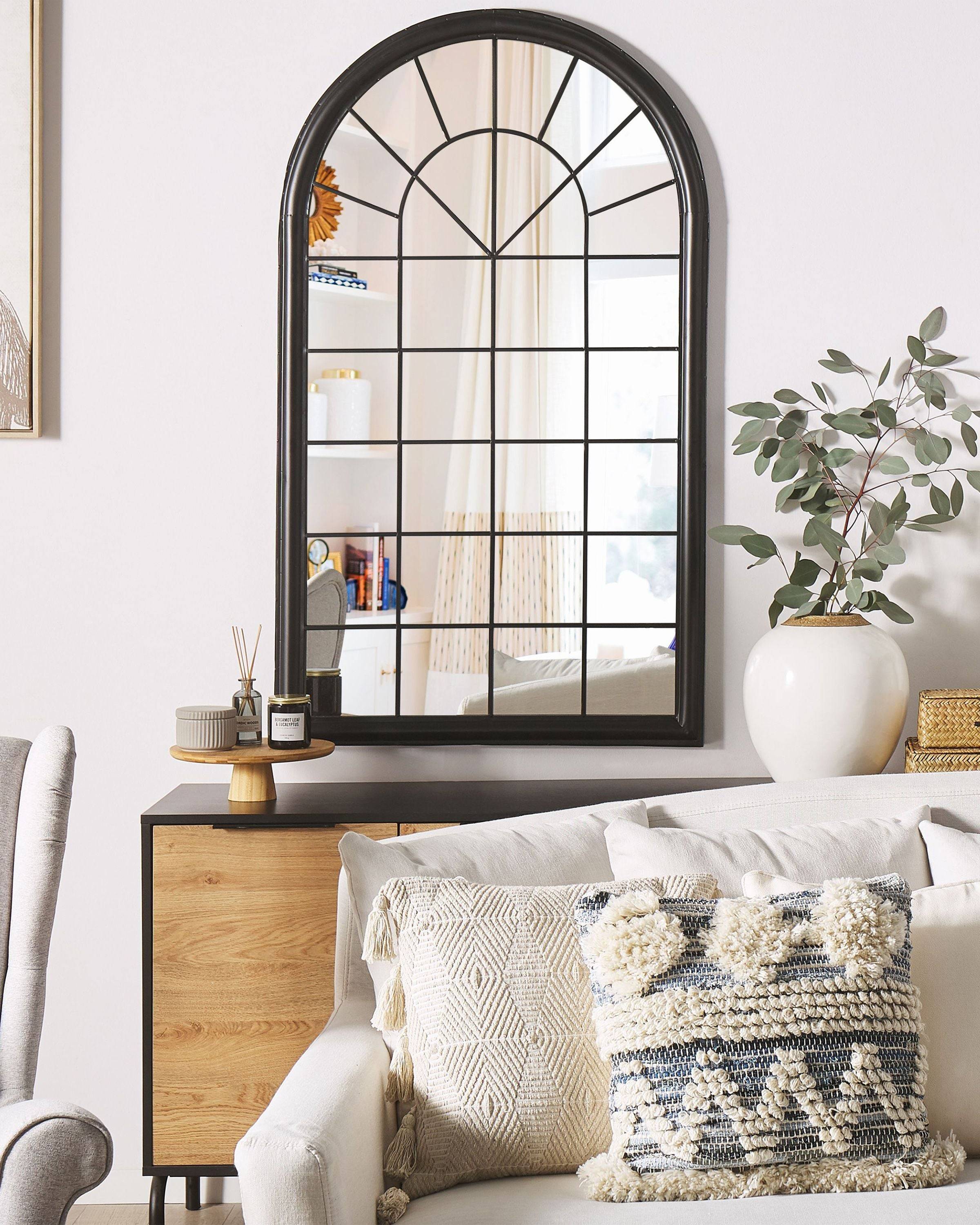 Beliani - Miroir Métal Noir TREVOL - 77x5x130- Beliani