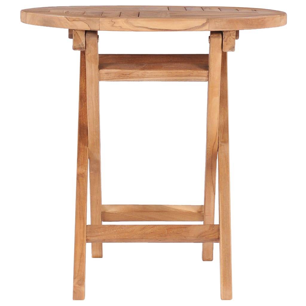 Table pliable jardin bois de teck 45 x 45 cm - PANGIVO - Image 2