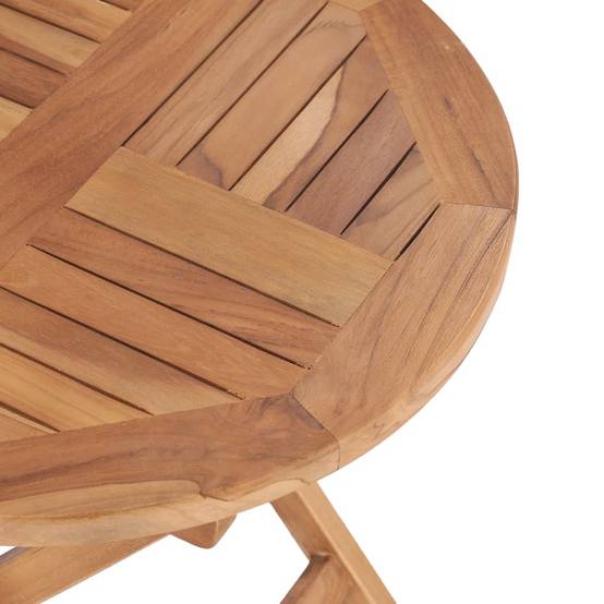 Table pliable jardin bois de teck 45 x 45 cm - PANGIVO - Image 6