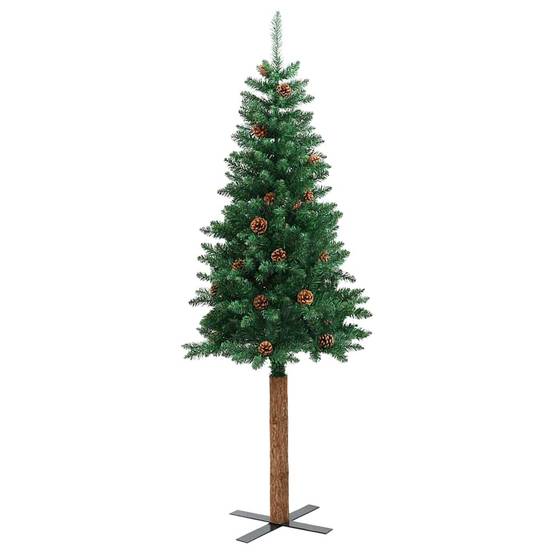Vidaxl - Sapin de Noël mince Vert 180 cm PVC et bois de pin massif vidaXL 3394868 - Image 6