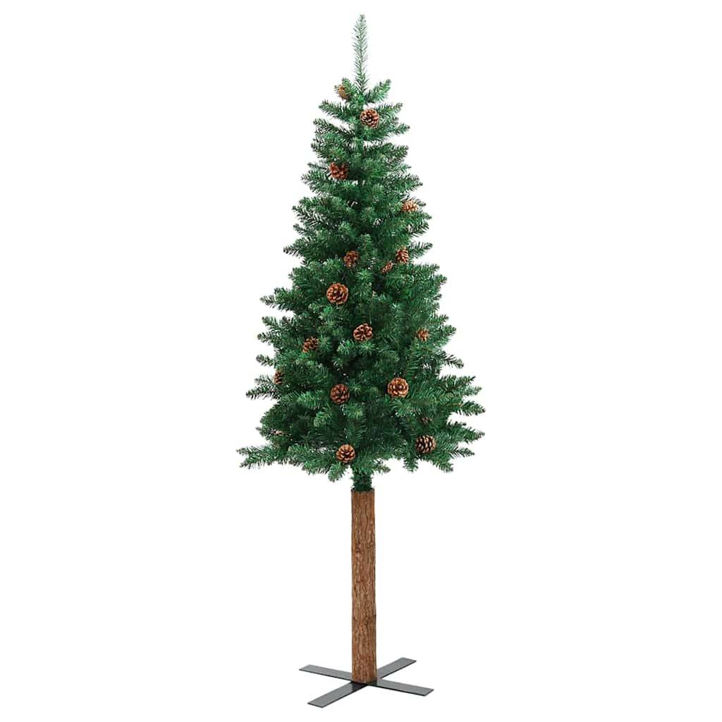 Vidaxl - Sapin de Noël mince Vert 180 cm PVC et bois de pin massif vidaXL 3394868 - Image 6