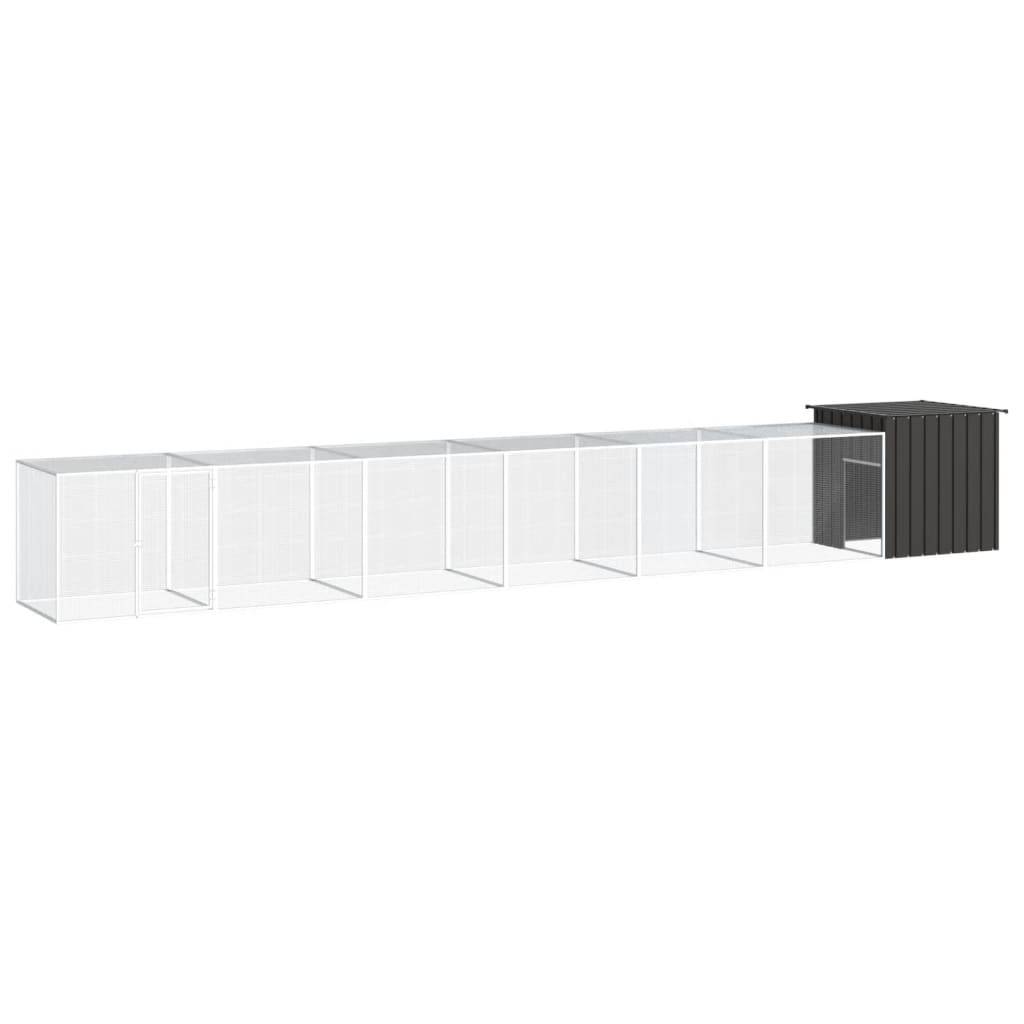 Vidaxl - Poulailler Anthracite 700x91x100 cm Acier galvanisé vidaXL 3106456 - Imagen 1
