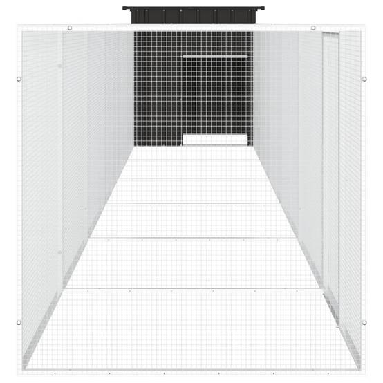 Vidaxl - Poulailler Anthracite 700x91x100 cm Acier galvanisé vidaXL 3106456 - Imagen 5