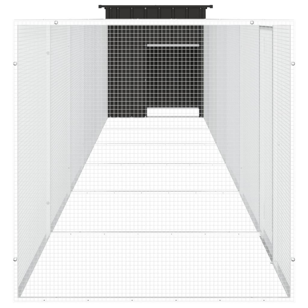 Vidaxl - Poulailler Anthracite 700x91x100 cm Acier galvanisé vidaXL 3106456 - Imagen 5