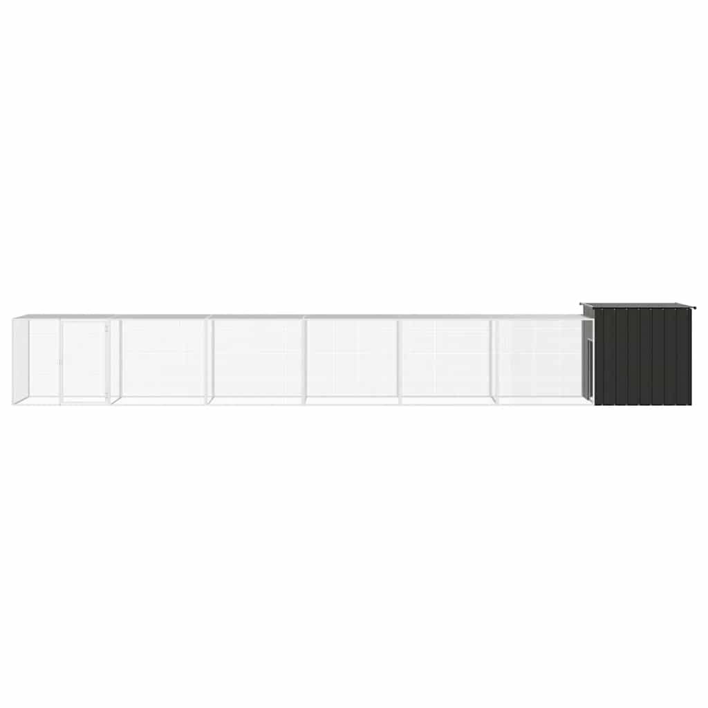 Vidaxl - Poulailler Anthracite 700x91x100 cm Acier galvanisé vidaXL 3106456 - Imagen 4